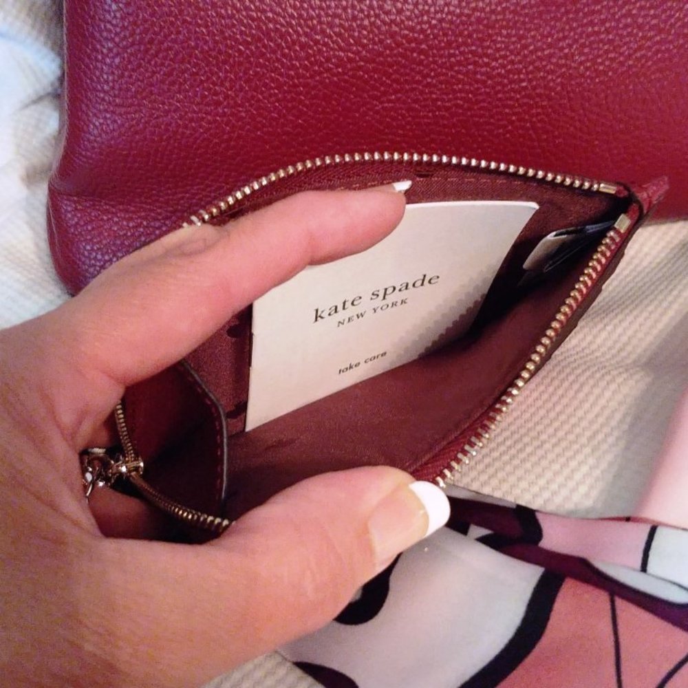 Kate Spade Double Bundle Jordyn Chain Tote w/Wallet in Blackberry Preserve - Picture 4 of 15